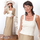 Fabric Matching Jacket Mother of The Bride Dresses Style A Line Satin
