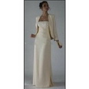 Sheath / Column Strapless Knee-length Satin Mother...