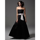 Free Shipping Floor Length A Line Strapless Sash Satin Custommade Mother of The Bride Dresses Bm010