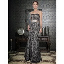 MBD61 Free Shipping 2011 A-Line Strapless Natural Waist Long Lace Mother of The Bride Dresses