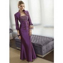Free Shipping Beautiful A Line Halter Neckline Matching Jacket Applique Mother of The Bride Dresses