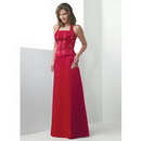 2009 Style(MWYN107) Red A-Line Halter Top Floor Length Satin Mother of The Bride Dresses