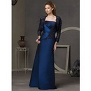 MBD50 Free Shipping 2011 A-Line Strapless No Waist Princess Seams Long Satin Lace Mother of The Bride Dresses