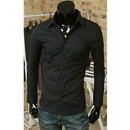 Mix Order Wholesale and Free Shipping Men's Long Sleeve Shirt Formal Wear Cotton Cultivate One's Morality.(5pcs