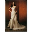 Free Shipping Line Sweep/Brush Satin Wedding Dresses for Bride