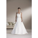 A Line Halter Satin Wedding Dress