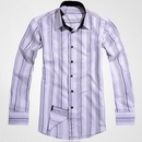 FREE SHIPPING:Wholesale Male Shirts /Men's White Stripes Shirt/Men's Long Sleeve Shirt /business Shirt / Cotton Shirt 004