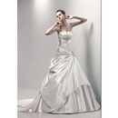 A Line Princess Strapless Chapel Train Wedding Dress for Brides 2010 Style WDE