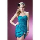 E5341 2011 Strapless Taffeta Cocktail Dresses Free Shipping Custom-made