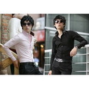 NEW Men's Slim Luxury Stylish Patched Dress Shirts Christmas Gifts Men's Slim Shirts M L XL XXL(black White Pink Blue)