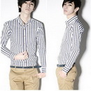 NEW Men's Slim Luxury Stylish Patched Dress Shirts Long Sleeve Shirt Valentine's Day Gifts