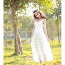 Free Shipping 2011 New Fashion Women Summer Sexy Lace Dress Bohemia Beach Long Silk Skirt Cocktail Dress