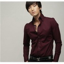 Shirts NEW Men's Slim Luxury Embroidery Dress Shirts S M L M Llong Sleeve Shirt ST10