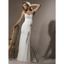 Ballgowns A Line Wedding Dresses Bridal Gown White Ivory 03 Strapless Chiffon Pleated
