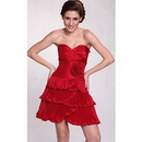 Custom Made 2011 New Arrival Satin Sleeveless Free Shipping Cocktail Dress