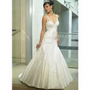 Strap Court Train Taffeta A Line Wedding Dress of Bride 2011Sexy White Spaghetti