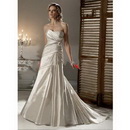 Gowns White Ivory New Empire Strapless Applique Beaded A Line Wedding Dresses Bridal