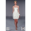 Full Refund Guarantee! Free Shipping Sundayfrog Sheath Sweetheart Little White Dress Taffeta Flowers Mini Cocktail Dress -W20