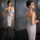 2011 Wholesale Custom-made Satin Strapless Beading Cocktail Dress CD-07-08