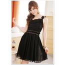 Wholesale 2011 New Hot Stock Evening Dress\One Shoulder Party Dress\Cocktail Dress\BLACK Free Shipping 8204