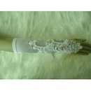 Gloves. Gown Gloves Exquisite Handmade Beads Appliques Satin Bridal Gloves. Wedding