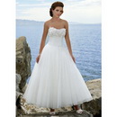 Sexy Style White A Line Sleeveless Lace Wedding Dresses Beach Wedding Dress