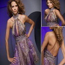 Wholesales Fast Free Shipping Off-shoulder Beading Print Sexy Cocktail Dress