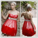 Coniefox Sexy Red Knee-Length Cocktail Dress 80303