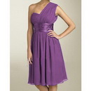 Newest Purple One Shoulder Party Cocktail Dresses JH915