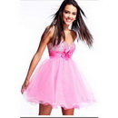 Elegant Pink Color Taffeta Organza Lace Cocktail Dress ,lastest Formal Evening Dress, Wholesale, BZ0830039