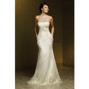 Wholesale - 2010 A Line Halter of Ultra-thin Glass Yarn Applique Bride Wedding Dress &48A+