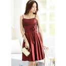 2010 Stock New Tayle Size Fits All Spaghetti Strap New Burgundy Evening Cocktail Dress Free Shipping