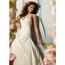 Simple Spaghetti Straps Taffeta A Line Wedding Dress (wd10266)---Free Shipping