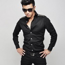 FREE SHIPPING CHIC Mens Fashion Spring Slim Fit Revit Shoulder Tarker Shirt 2Colors US Size XS S M 2518