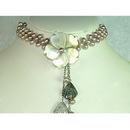 295,Wedding Accessories,pearl Shell Flower Necklace