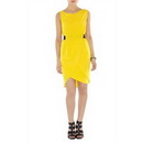 2011 Newest Hot Sale Sleeveless Yellow Cocktail Dress Wholesale/retail