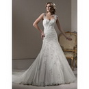 Sexy Style A Line Sleeveless Lace Up Wedding Dresses Strapless Wedding Dress