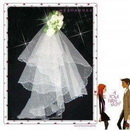 Shipping White Embroidery Edge Organza Butterfly Wedding Veil Accessories for Bride 2011 NEW ArrFree