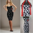 Elegant Black Chiffon Keel-Length Cocktail Dress +free Shipping Tc0101