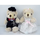 TDS-22, Wedding Favors! Wedding Dress Teddy Bear Set, 23cm, Wedding Gift, Wedding Decoration