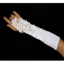 Wedding Gloves / Dress Gloves / Banquet Gloves / Bridal Glove / /White / Beige@8