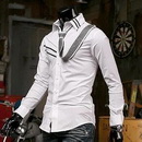 FREE SHIPPING NWT Mens Slim Luxury Stylish Patched Dress Shirts Size: M L XL 0777
