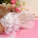 Free Shipping+wholesale Elegant Sexy White Wedding Bridal Glove Beautiful Gloves