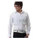 Free Shipping Men's Dress Shirts, 2010 New-type Long-sleeved Shirt Off Tie