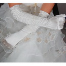New 2010 White New Style Satin Wedding Bridal Glove Free Shipping