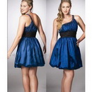 Princess One-shoulder Satin Cheap Evening Wear/Dress,Prom/Cocktail Dress,Bridesmaid Dress-DE-CR0079