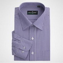 Retail Man's Cotton Formal Long Sleeve Stripe Dress Shirt 3pcs Free Shipping (NC-11)