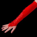 Wedding Gloves / Dress Gloves / Banquet Gloves / Bridal Glove / Short Gloves/red #14