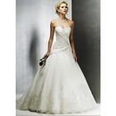 A Line Wedding Dresses Sweetheart Neck Chapel Train Bridal Wedding Ball Gown Prom Dress 274