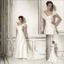 W1254 Fashion Cap Sleeve Sweetheart Neck A Line Wedding Dress